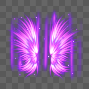 梦幻紫色抽象翅膀图片