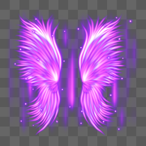 梦幻紫色抽象翅膀图片