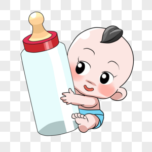抱奶瓶的宝宝图片