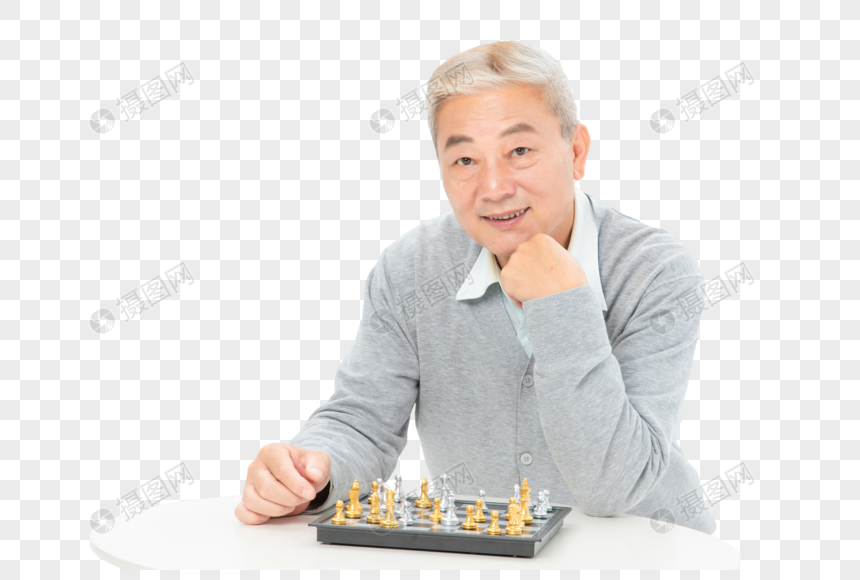 老年人下棋图片