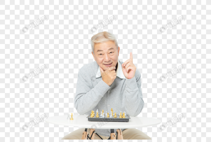 老年人下棋图片