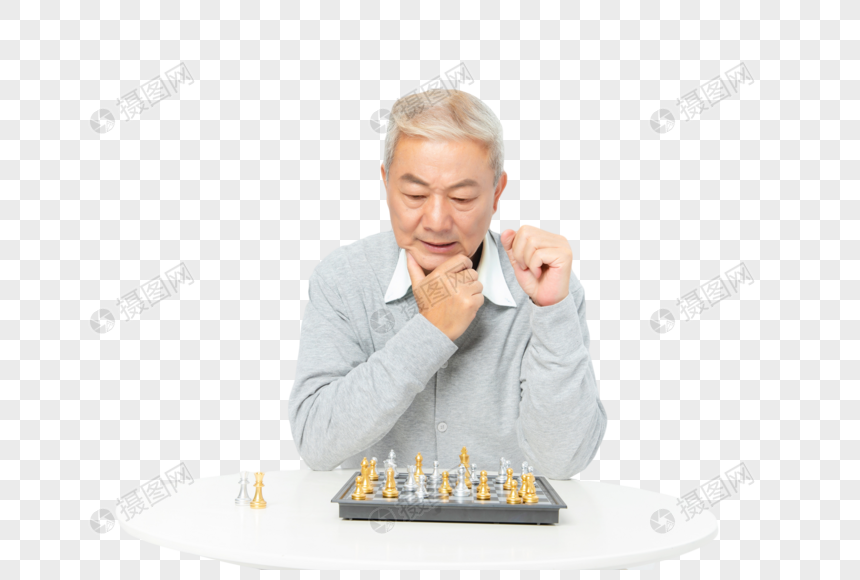 老年人下棋图片