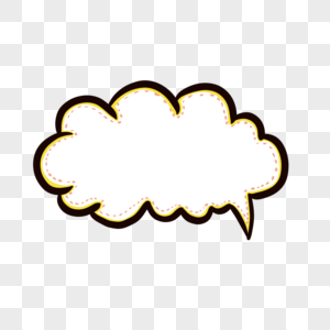 云朵对话框可爱卡通图片