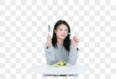 胖女生健康饮食图片
