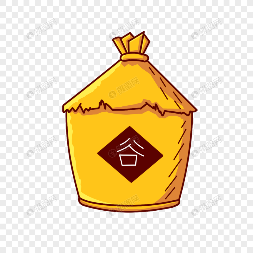 免抠元素 手绘/卡通元素 秋天的粮仓.psd
