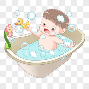 小宝宝洗澡婴儿浴盆浴盆高清图片