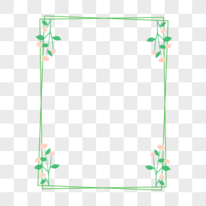 小清新花草装饰边框高清图片
