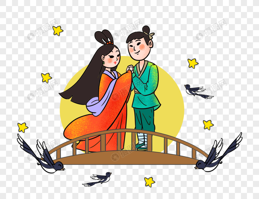 牛郎织女元素素材下载-正版素材401538763-摄图网