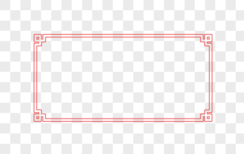 红色中国风边框高清图片