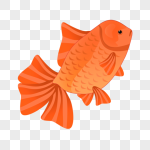 橙色卡通鱼海洋生物高清图片素材