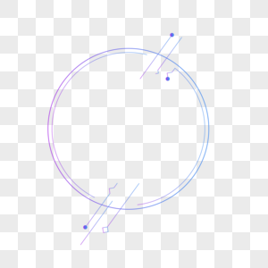 未来感科技蓝紫色渐变圆形边框图片