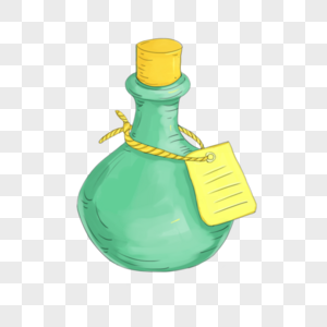 绿色塞口瓶子图片