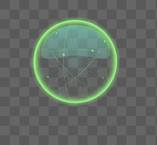 绿色光圈效果元素图片