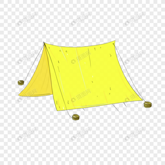 黄色登山帐篷图片