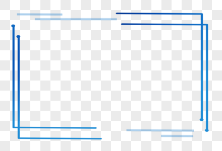 蓝色简约科技感线条边框高清图片