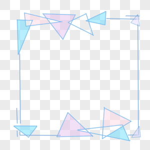 几何简约彩色卡通边框图片