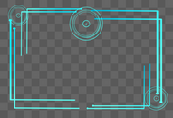 科技感几何线条电子边框图片