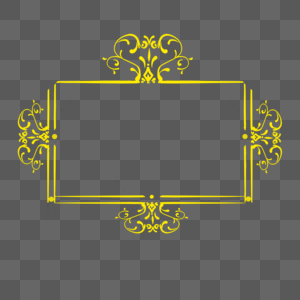 欧式古典金色边框花纹装饰图片
