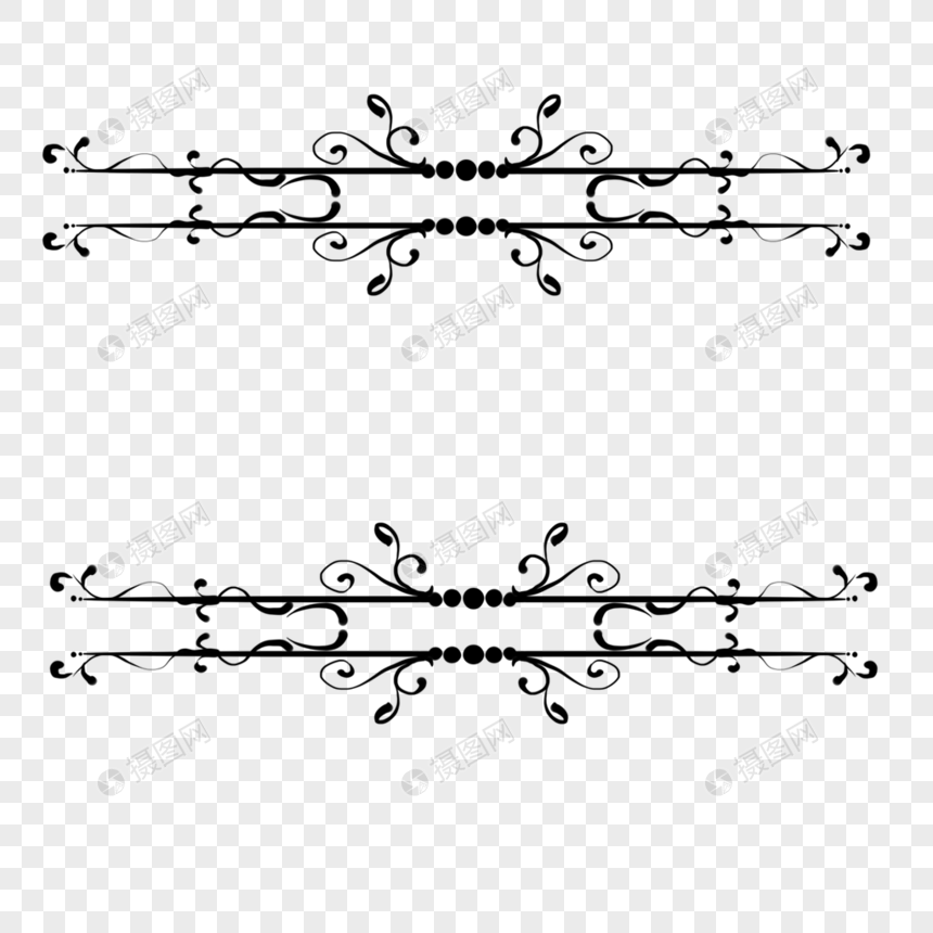 欧式古典花纹分割线图片