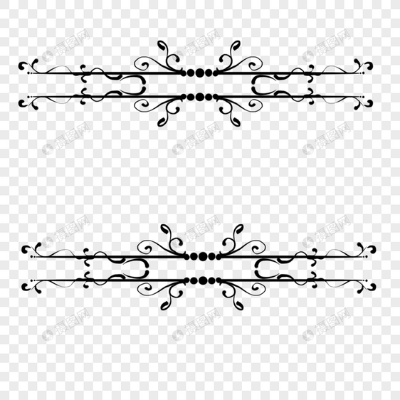 欧式古典花纹分割线图片