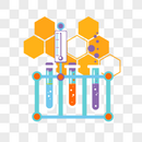 dna生物实验烧瓶元素图片