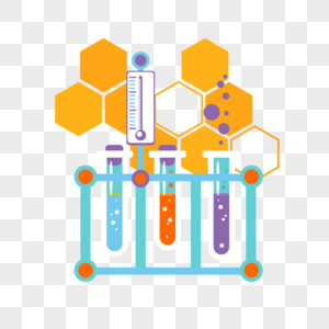 dna生物实验烧瓶元素图片