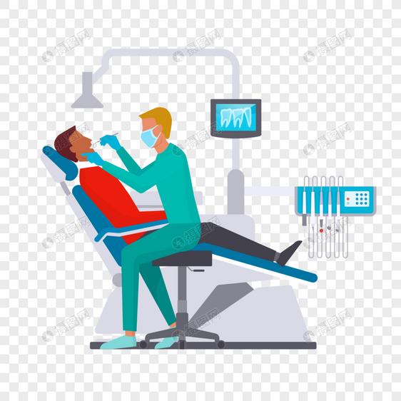 牙科医生手术元素图片