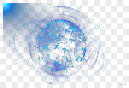 科技全息粒子地球高清图片