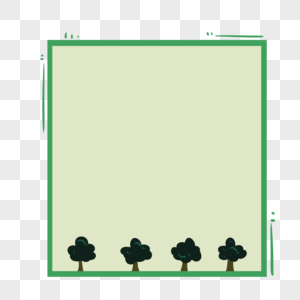 方形植物边框图片