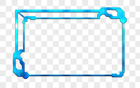 蓝色科技边框高清图片