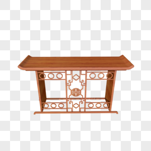 C4D中式实木桌子图片