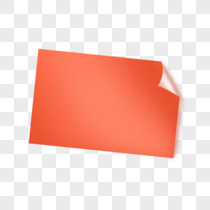 橙色纸片标签高清图片