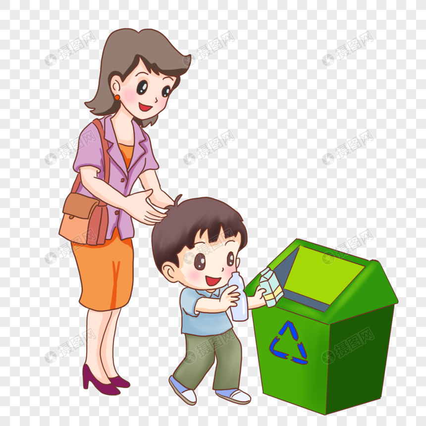 免抠元素 手绘/卡通元素 丢垃圾.png