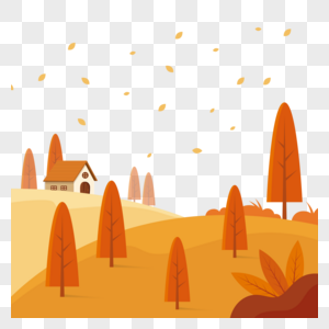 秋天树林场景图片
