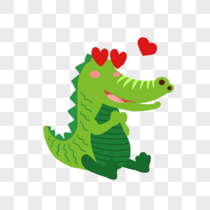 恋爱的鳄鱼鳄鱼表情高清图片