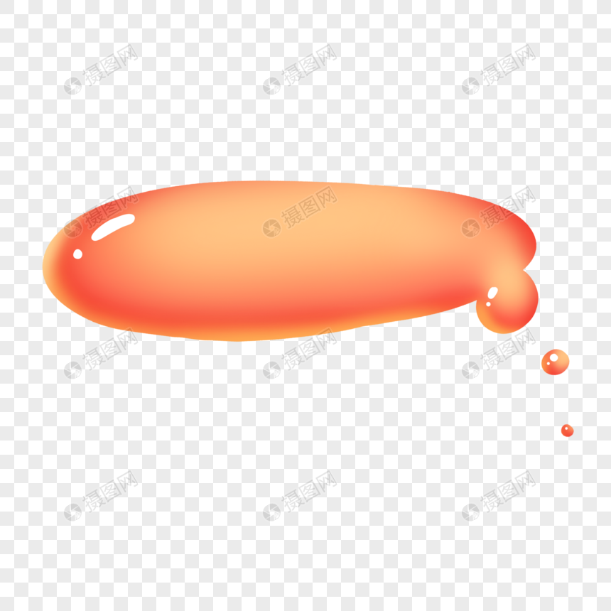 橙色气泡标签图片