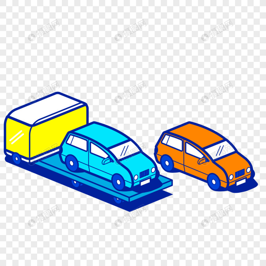 汽车交通工具免抠矢量插画素材图片