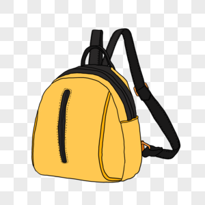 黄色小背包随身包便携包高清图片