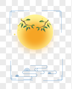 中秋节月亮海报背景边框图片
