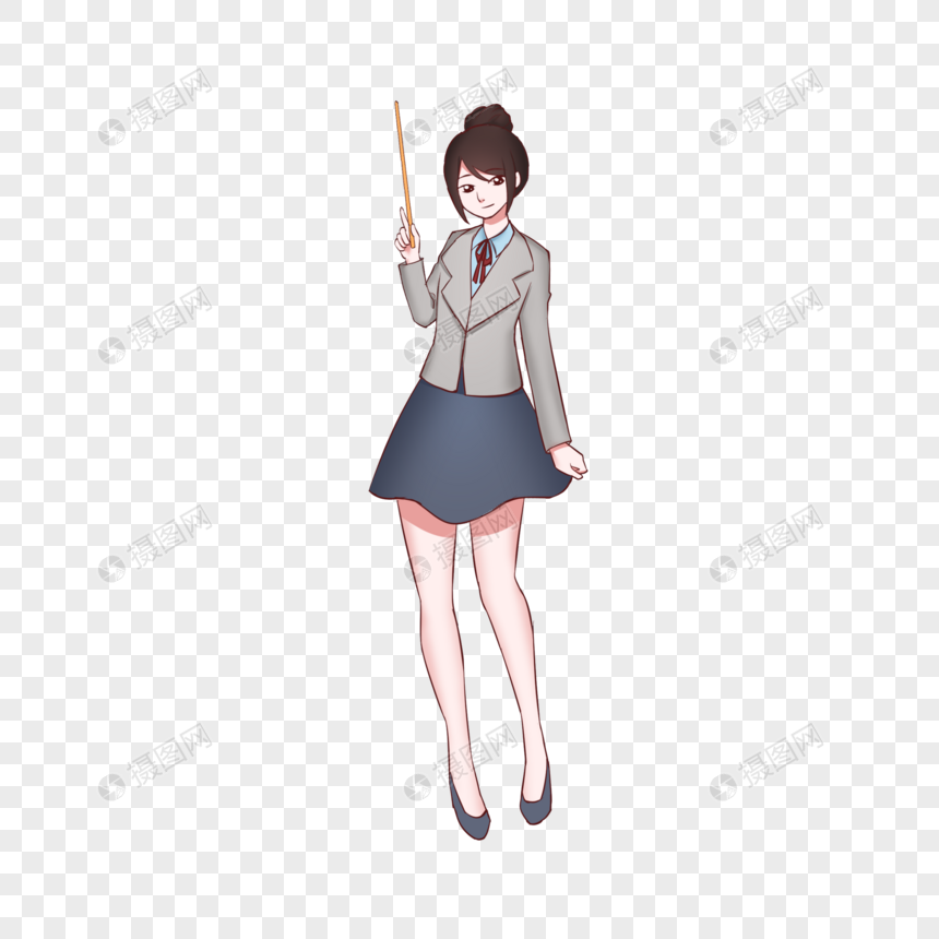 教师节女老师卡通人物