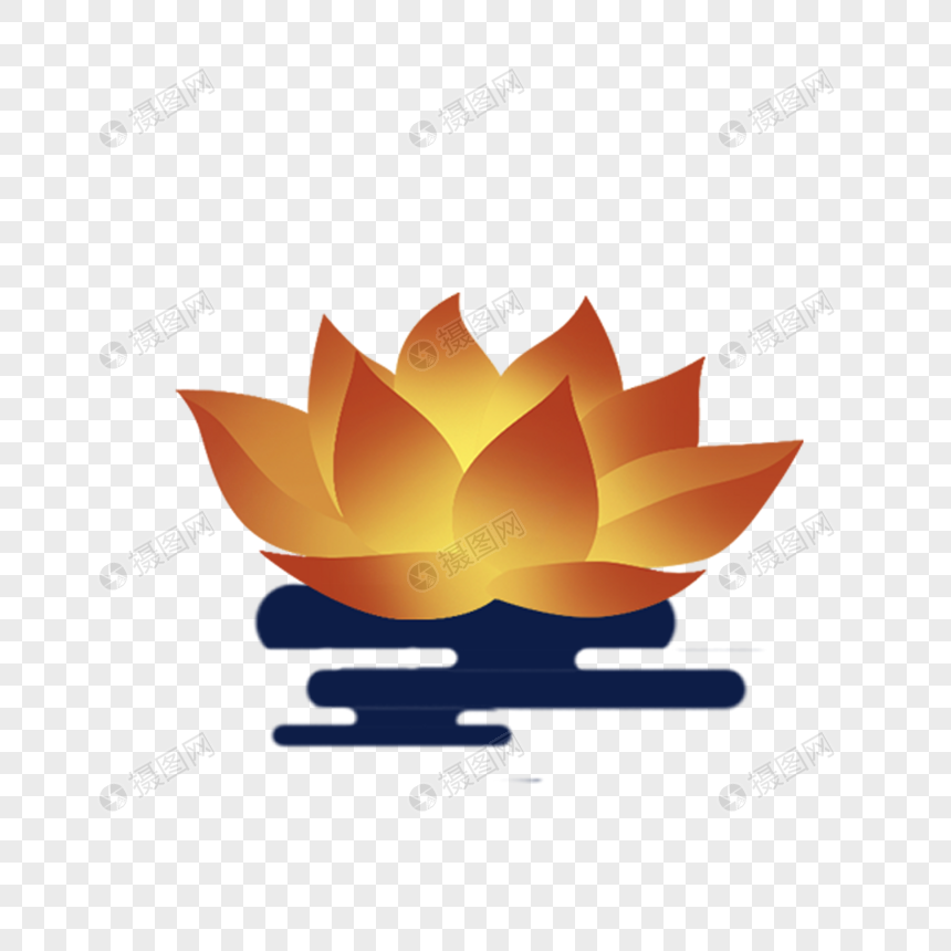 免抠元素 手绘/卡通元素 荷花灯.png