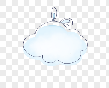 兔子云朵边框图片