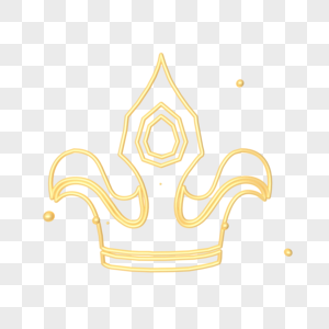 装饰金色王冠插图图片