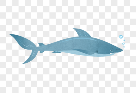 鲨鱼卡通手绘海洋鱼高清图片