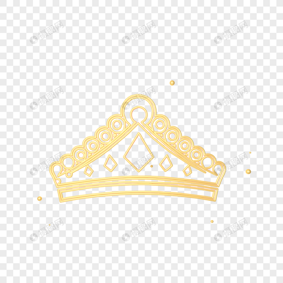 立体金色公主王冠图片