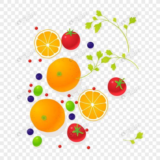 水果橙子西红柿图标免抠素材图片