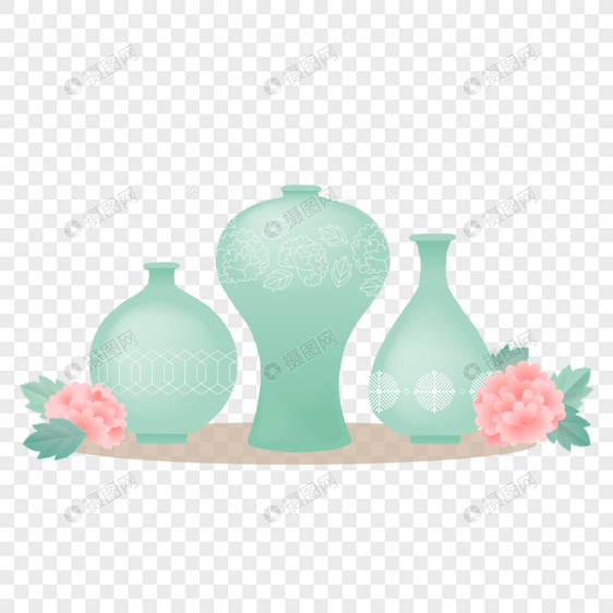 花瓶花朵图标免抠素材图片