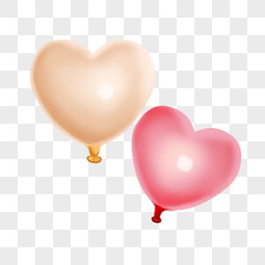 爱心气球情人节礼盒高清图片