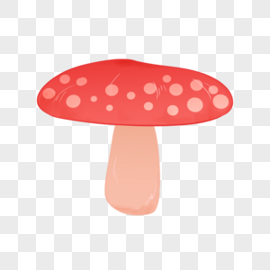卡通红色蘑菇图片