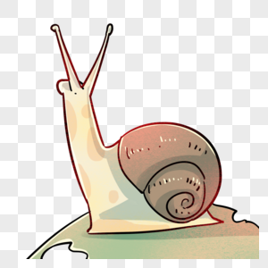 手绘卡通小清新昆虫蜗牛免抠图片